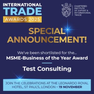 TEST Consulting Shortlisted for 2025 International Trade Awards